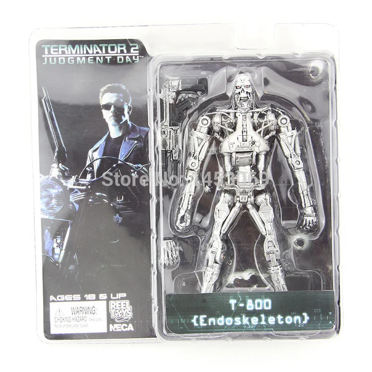 

Free Shipping NECA Terminator 2 Judgment Day T-800 Endoskeleton PVC Action Figure Robot Toys 7" 18CM Model Toy #ZJZ003