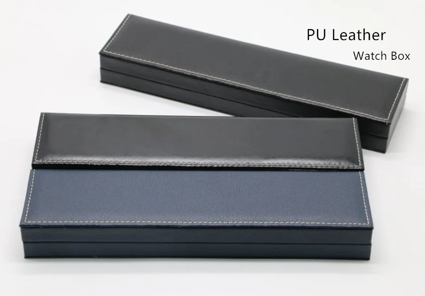 

Wholesale PU Leather Watch Boxes Black Leather Watch Display Cases New Jewelry Gift Box Fashion Watch Storage Mens Box