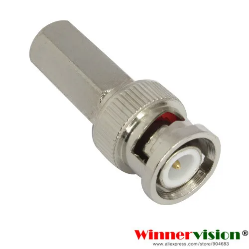 

10 pcs CCTV Camera BNC Male Twist on connector for RG59 cable freeshipping