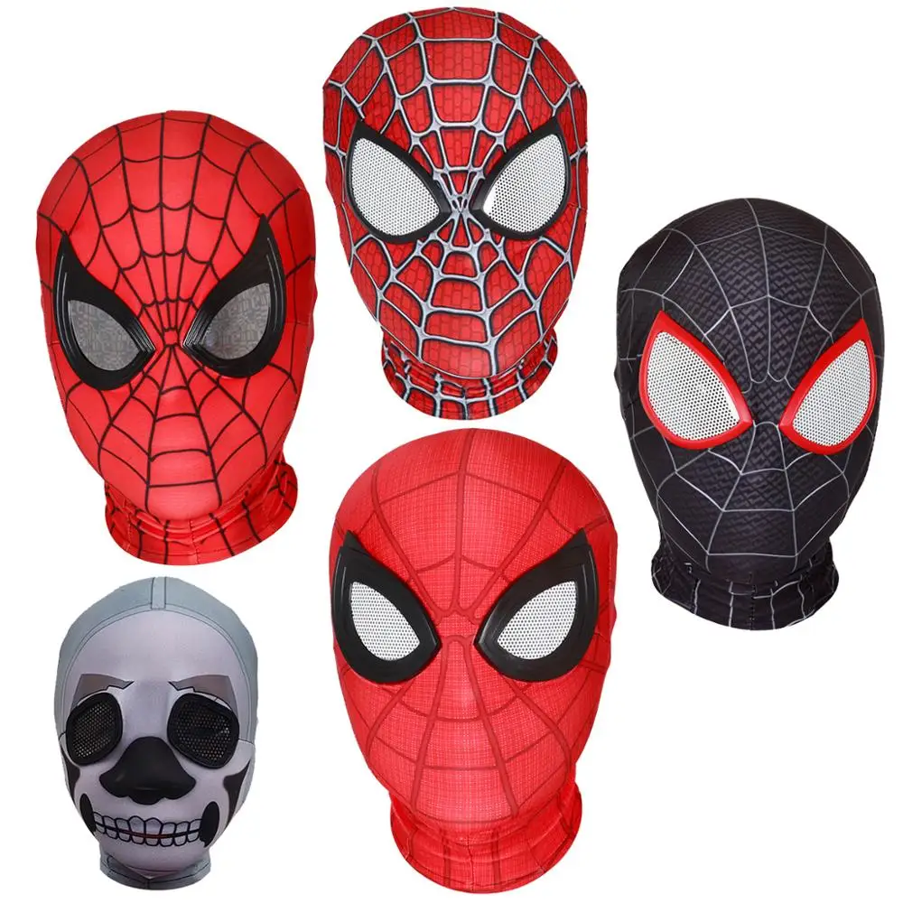 

Spider-Man in de Spider-Vers Miles Morales Gwen Stacy Peter Parker Spiderman Unisex Zichtbaar Inadembare Volledige Masker Kap