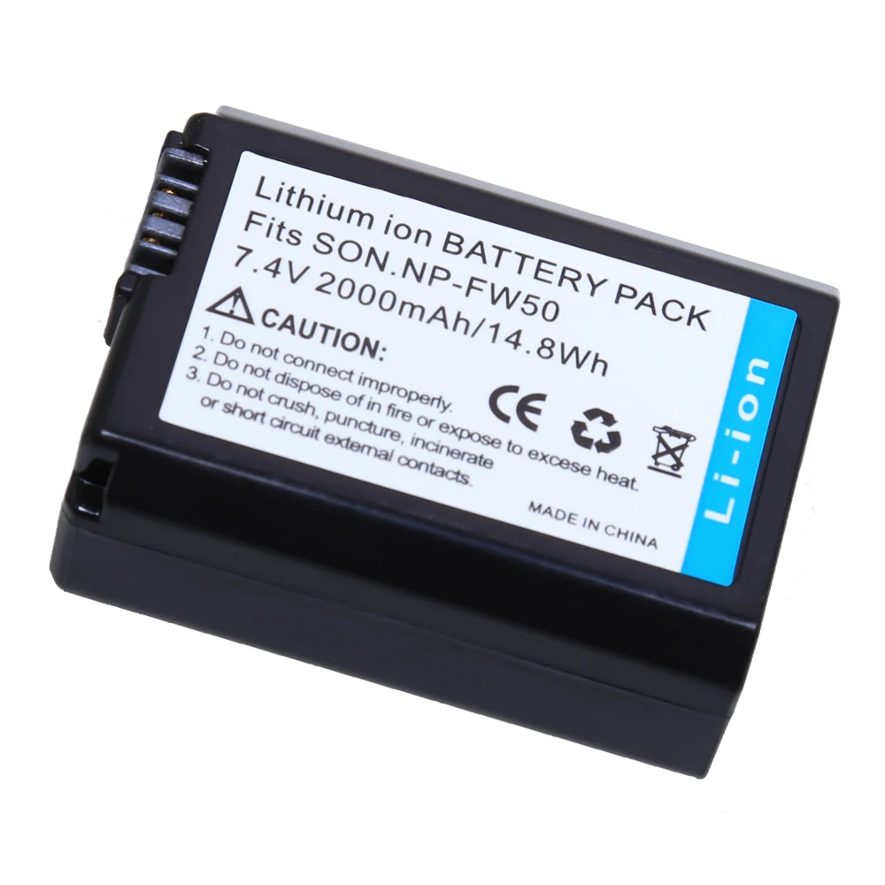 2000 мАч NP FW50 батарея AKKU для Sony NEX 7 5N 5R F3 Alpha a5000 a6000 3D a7II 7R|np fw50|np fw50 batteryfw50 battery |