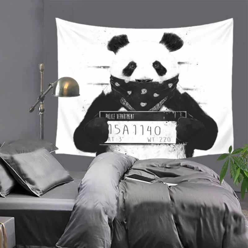 Us 5 33 5 Off New Love Pandas Kids Wall Tapestry Cartoon Deco Background Cloth Children Bedroom Tapestry Ceiling Curtain Shawl Hd Pattern Lze4 In