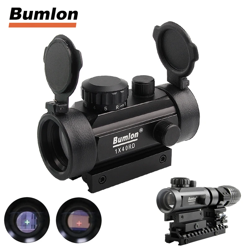 1 x 40mm Airsoft Cross Hari Red Green Dot Sight RL5-0024BL-01