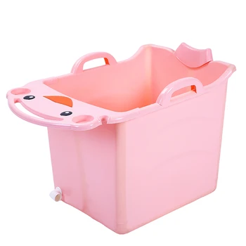 

Collapsible Children's Bathing Buckets Bathtubs Baby Bath Tubs Bathtub Kids Bathing Buckets Can Sit