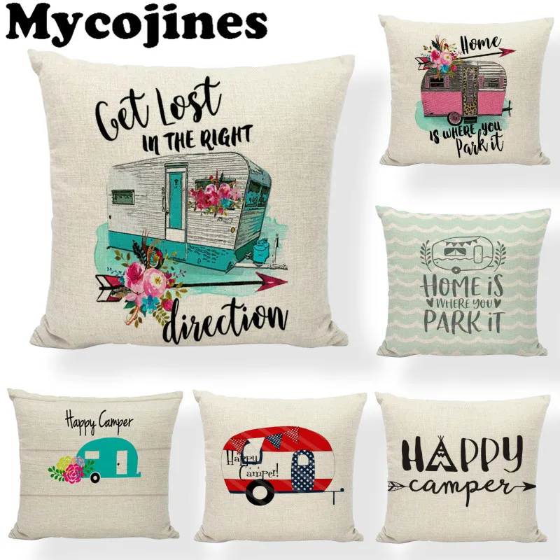 

Wholosale 45x45cm Cushion Cover Geometric Stripe Letter Car Flower Home Bedroom Sofa Outdoor Decoration Linen Gift Pillow Case