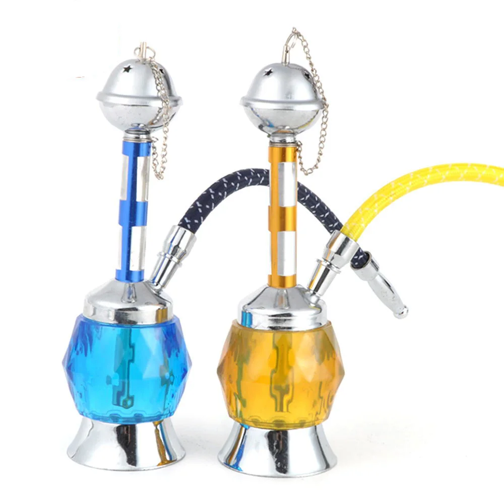 ONUOSS Mini Smoke Shisha Hookah With Tube Smoking Pipes 2 Color 20CM