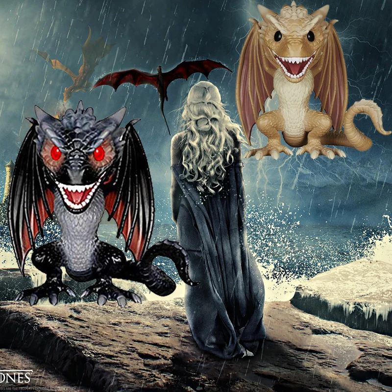 

Game of Thrones Dragon Viserion Red-Eyed Drogon 6" Vinyl Exclusive Action Figure Boxed game of thrones figure