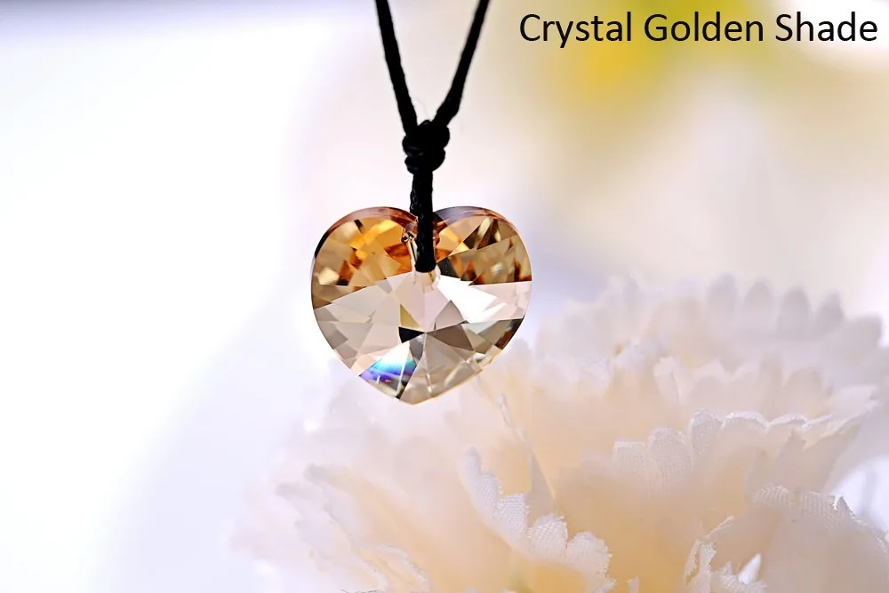 Baffin Сделано с элементами SWAROVSKI кристалл сердце кулон ожерелье с веревкой без застежки на День матери подарок