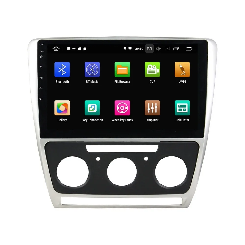 Perfect 10.1" Android 8.0 Car Radio DVD GPS Navigation for Skoda Octavia 2010 2011 2012 2013 2014 4GB RAM Bluetooth WIFI USB 32GB ROM 2