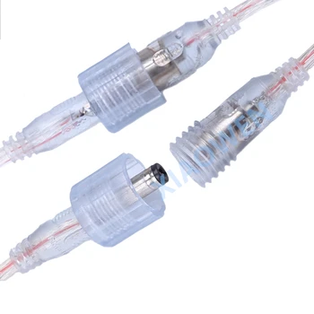 

NEW DC 5.5 x 2.1mm IP68 waterproof DC connector plug 2 pin power wires for single color led strip , 2pair/lot