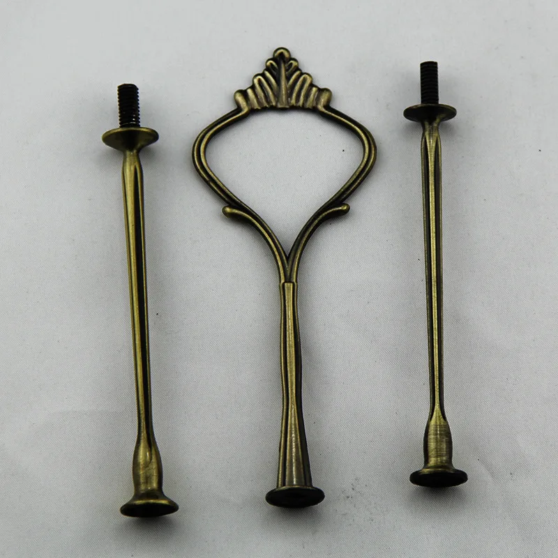 Antique Brass Подставка для торта в форме короны(тарелка в комплект не входит) из цинкового сплава 2-3 слоя тарелка для свадебного торта подставка для торта с фруктами - Цвет: Antique Brass
