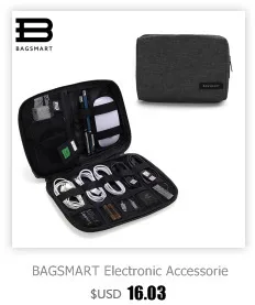 BAGSMART электронные аксессуары упаковочные органайзеры для наушников USB SD карта зарядное устройство кабель для передачи данных Дорожная сумка пакет костюм чехол Чехол