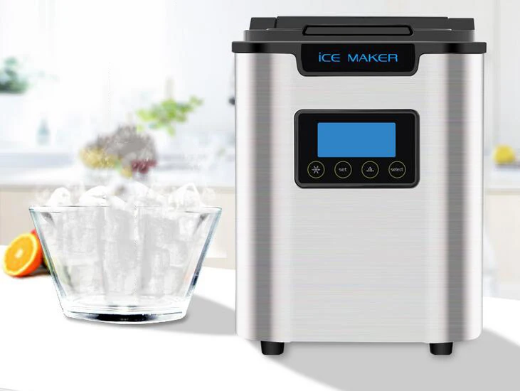 

Portable Automatic electric ice Maker Household mini square ice making machine 15kg/24H small bar coffee shop