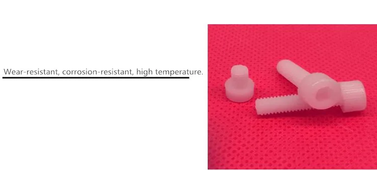 Пластик/нейлон с полукруглой головкой Винты с шестигранной головкой болт с накаткой винт M3 M4, M5