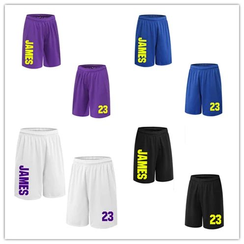 

BONJEAN Design Men 23 Lebron James Print Basketball Shorts With Pockets Quick Dry Breathable Training Running Sport Shorts