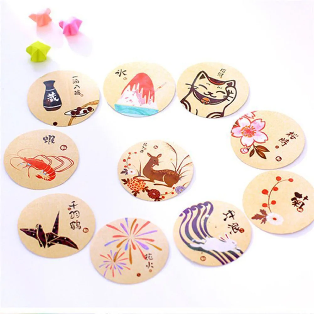 

40PCS Vintage Classical Japanese Japan Style Paper Decorative Label Sticker Adhesive Scrapbooking Sticker Escolar Shcool Supply