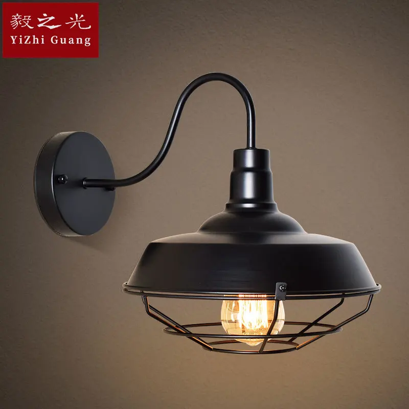 

industrial wind restoring ancient ways wall lamp personality loft pot restaurants balcony, wrought iron lamp, wall lamp