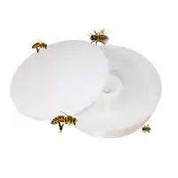 4 pcs Profession Beekeeper Beekeeping Tools Bee Drinker Round Beehive Feeding Box Bee Queen Trough Diameter 263mm Height 57mm