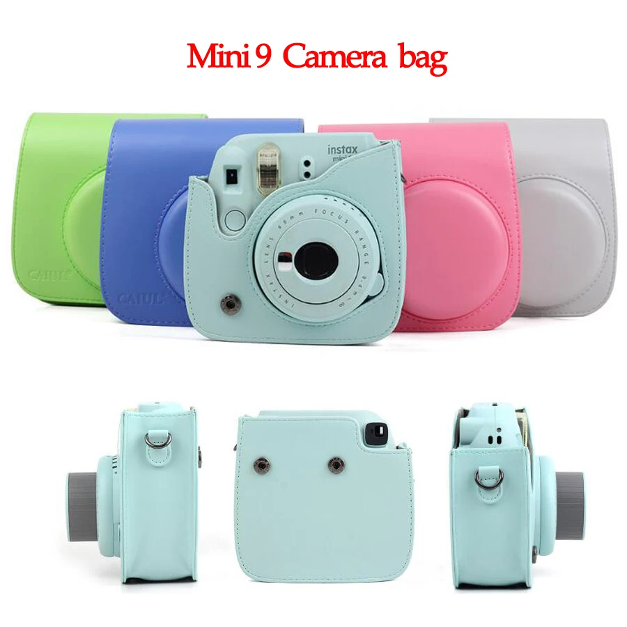 

Fujifilm Instax instant Mini 9 8 PU Leather Camera bag Shoulder Strap Camera Protector Cover Case for instant mini 9 8 camera