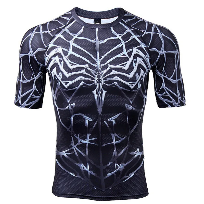 Spider Venom Superhero 3D Printed T shirts Cosplay Men Compression