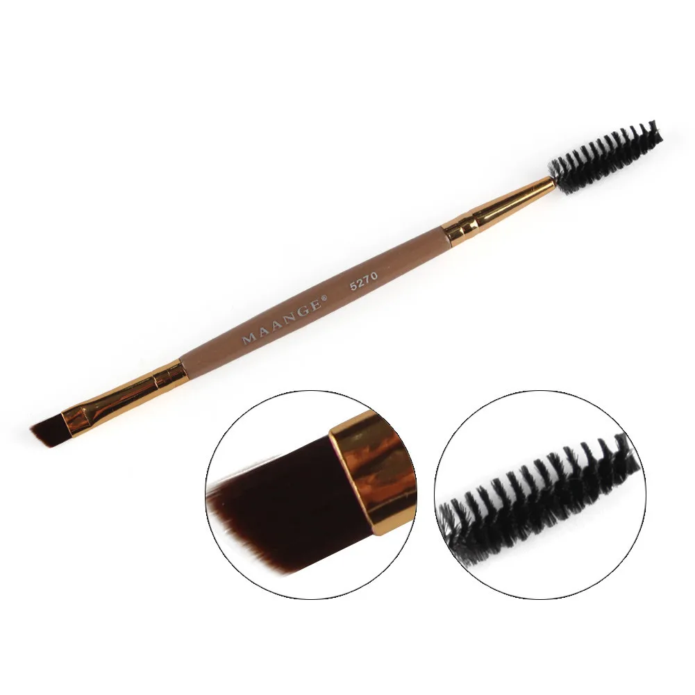 

MAANGE 1pcs Cosmetic Eyelash makeup brushes Double head brush Set Eyelash Powder Blending Contour make up Pure Handmade Beauty