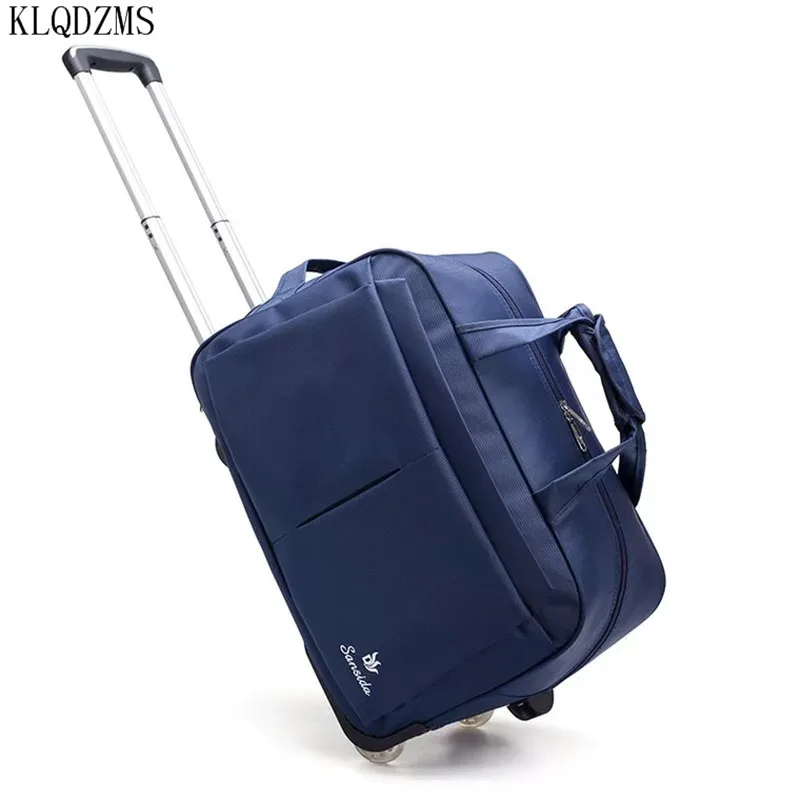 Модная нейлоновая сумка KLQDZMS для багажа 20/24 дюйма чемодан на колесиках|Чемодан