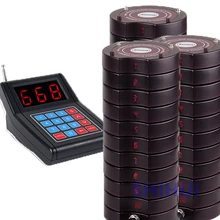 SHIHUI 30 Coaster пейджерам 1 клавиатуры Caller черный пейджер Беспроводной вызова Системы гостевой очереди подкачки для Restaurnat кафе магазин