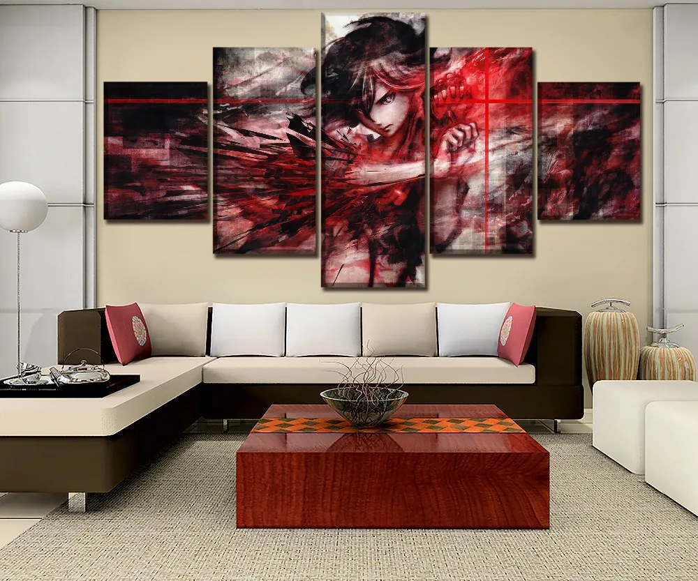 

Canvas Paintings Home Decor Framework HD Prints Posters 5 Pieces Anime Kill La Kill Ryuko Matoi Pictures Living Room Wall Art
