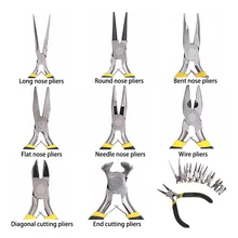 Мини-плоскогубцы для изготовления ювелирных изделий, круглые Длинные изогнутые плоские плоскогубцы с острым носком, бокорезы, мини диагональные кусачки, ручные инструменты для бисероплетения