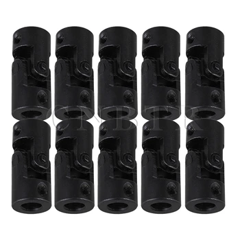 

CNBTR 20mm x 45mm Black Steering Rotatable Metal Machinery Universal Joint Motor Coupling Connector Pack of 10