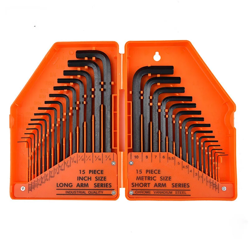 

30pc/set Metric Allen Wrench Within The Hexagonal Key Chain Hexagonal Wrench Repair Spanner 1 Set Tool Set