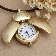 Горячая Божья коровка жук карманные часы ожерелье для женщин девушка кожаная цепочка длинные Ретро панк маленькие ожерелья в виде животных PT