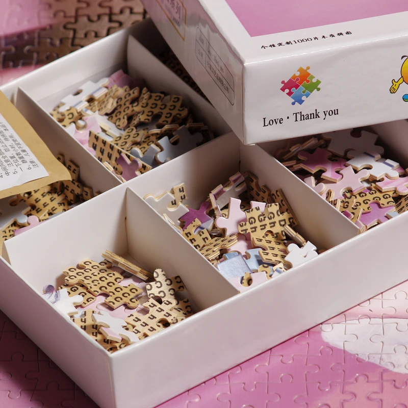 Фото Пользовательские 3D деревянные головоломки DIY семья/Животные/аниме/Пейзаж/идол/Дети Пользовательские Дети/взрослые развивающие игрушки подарки