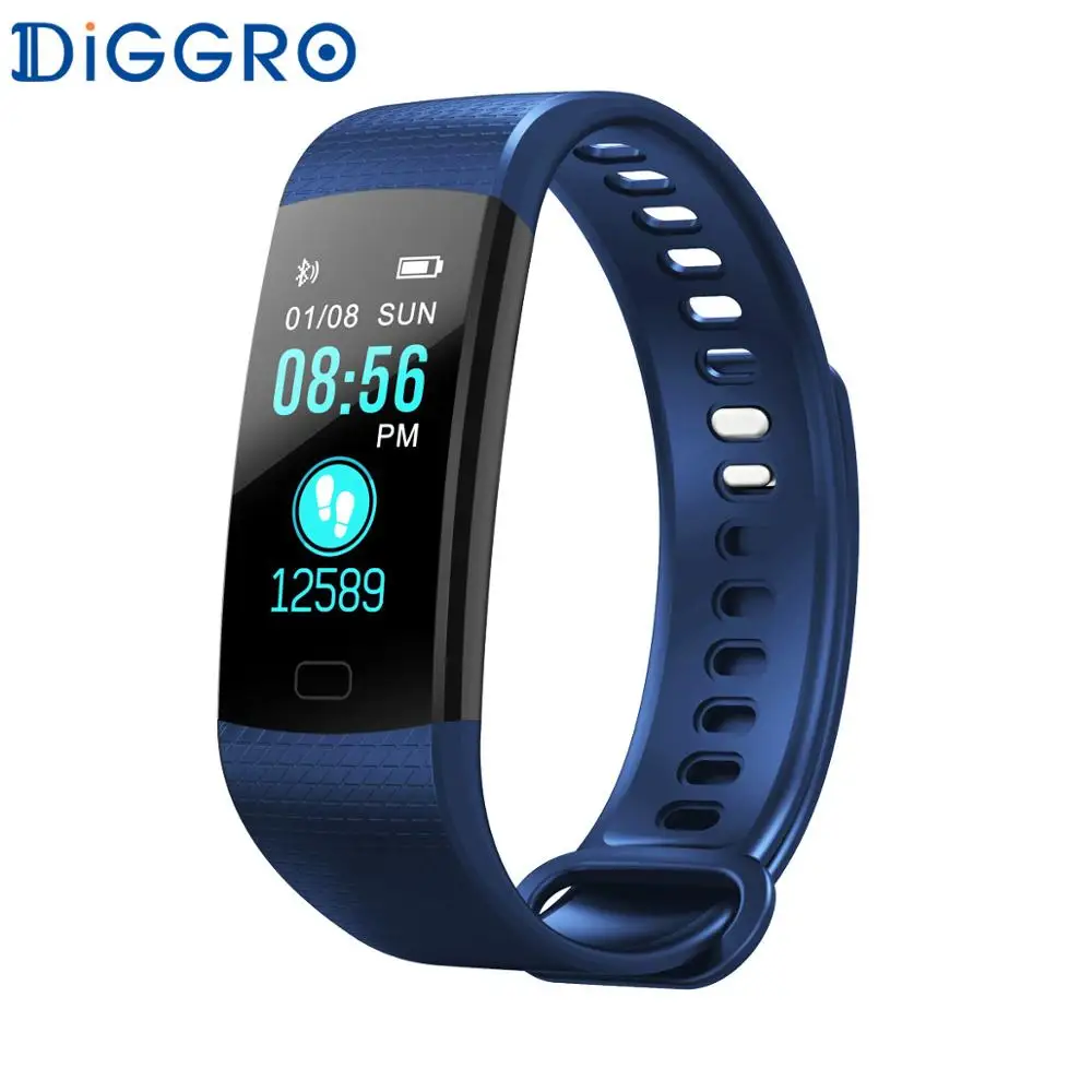 Dark Blue Diggro DB07 смартбраслет фитнес-трекер мониторинг сердечного ритма Bluetooth соединение IP67 для iOS и Android - Цвет: Dark Blue