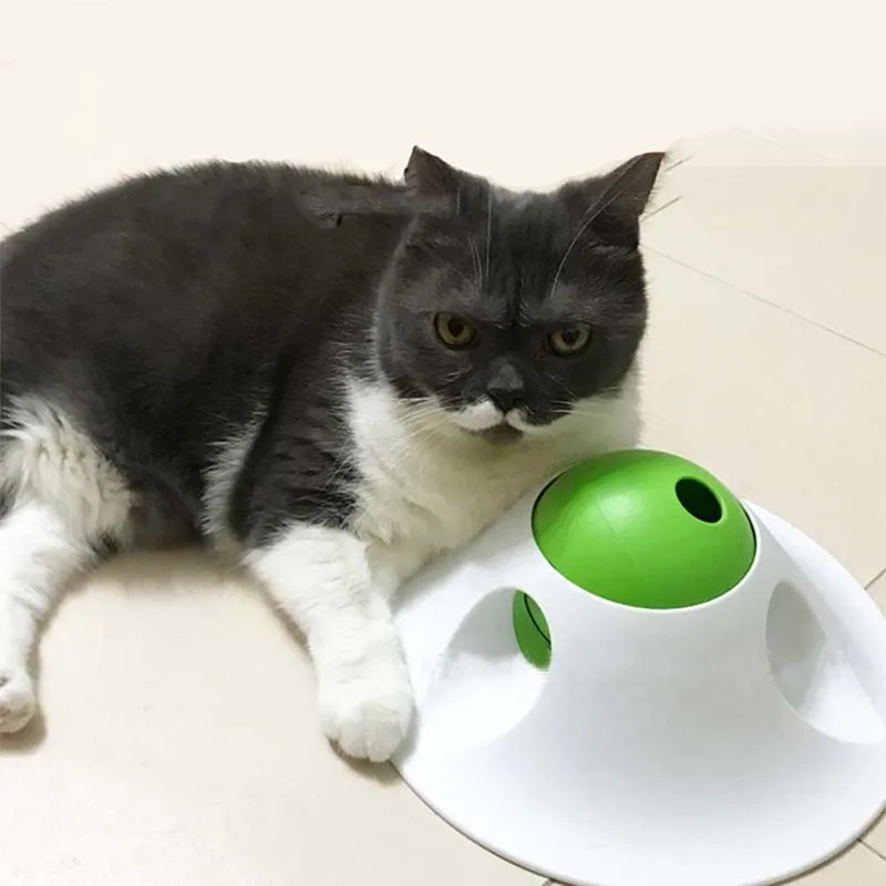 

1PC Pet Toy ufo Shape Pet Leak Hole Detachable Interactive Education Puppy Cat Training Toy