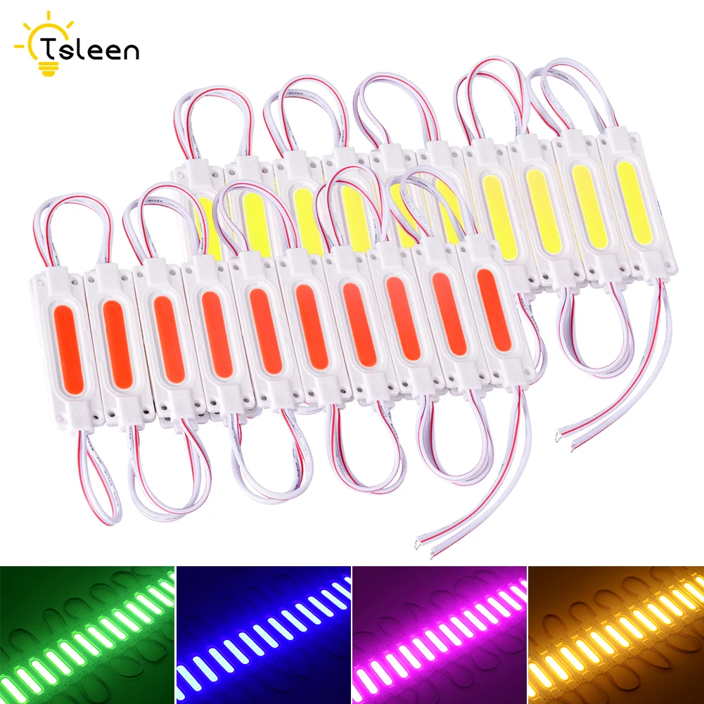 

TSLEEN DC 12V 20LEDs LED Module IP65 Light Lamp Cool White/Warm White/Red/Green/Blue/Pink/Yellow Advertising Light US/EU/UK Plug