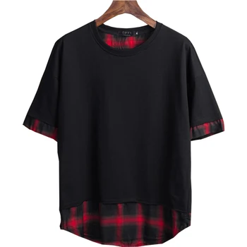 

Free shipping men big size 2XL-7xl 8XL o-neck t shirt Tees Patchwork fat guy plus size men's Casual short-sleeve T-shirt 150kg