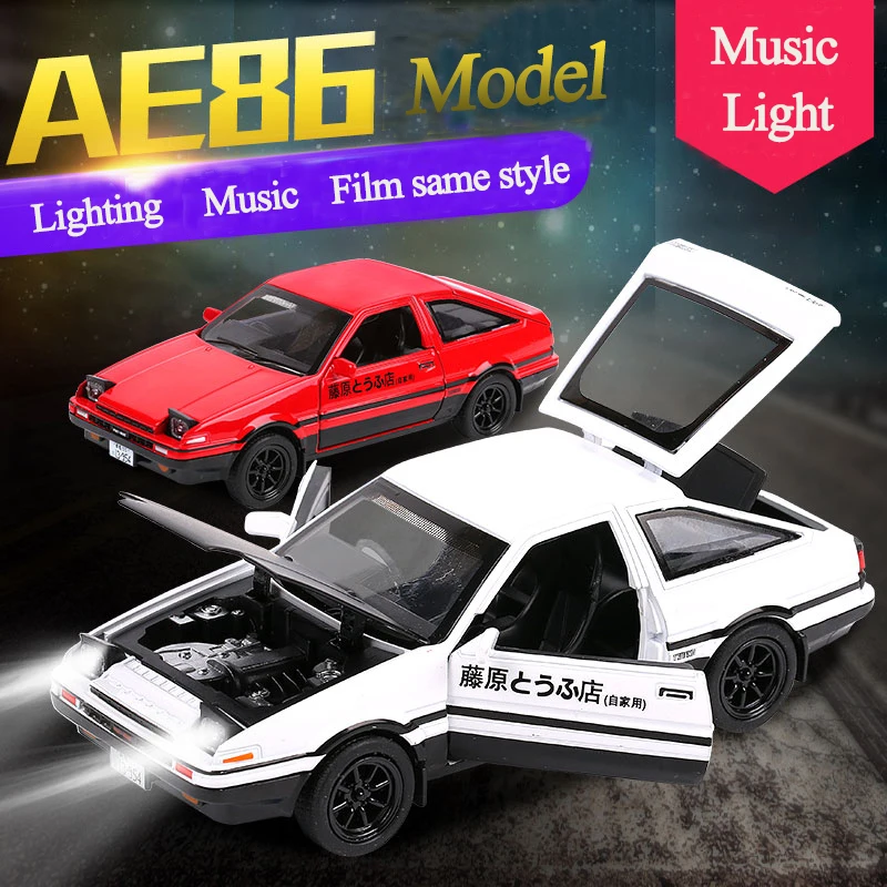 Buy Initial D Toyota Ae86 Alloy Car Model Anime Cartoon Fast Furious With Pull Back Sound Light Toys For Kids Boy Birthday Gift Toys In The Online Store Shop Store At A