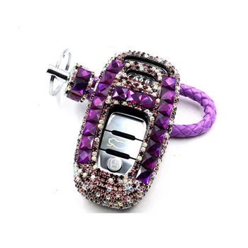 

Luxury Diamond bling car key case cover/ key shell for Audi A4L A6L A8L Q5 A7 A5 Accessories keychain