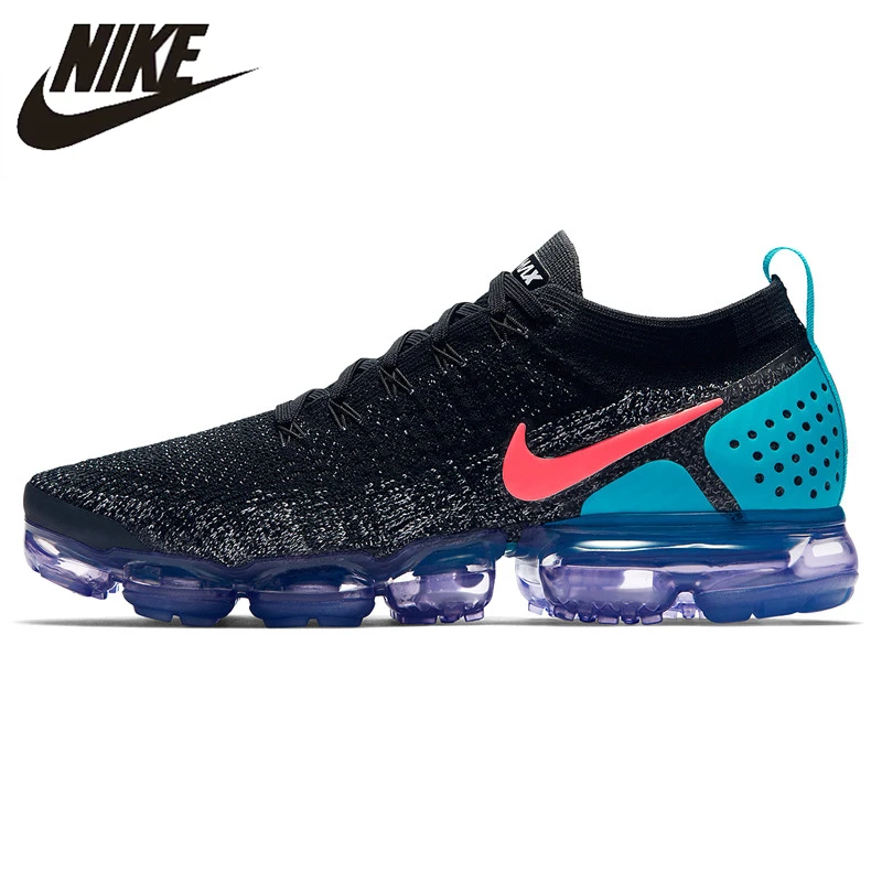 

NIKE AIR VAPORMAX FLYKNIT Men's Running Shoes, Black & Powder, Shock Absorbing Non-Slip Abrasion Resistant Breathable 942843 003