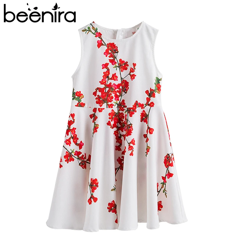 

Beenira Girls Summer Dress 2019 European And American Style Children Floral Pattern Children Dresses Kids 4-14Y Cute Girls Dress