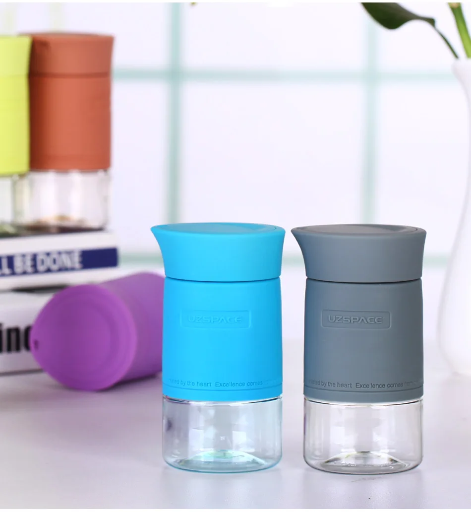 UZSPACE Water Bottles Tritan Material Fashion Portable Lovely Mini Ecofriendly Sports Travel Plastic Drink My Water Bottle 200ML11