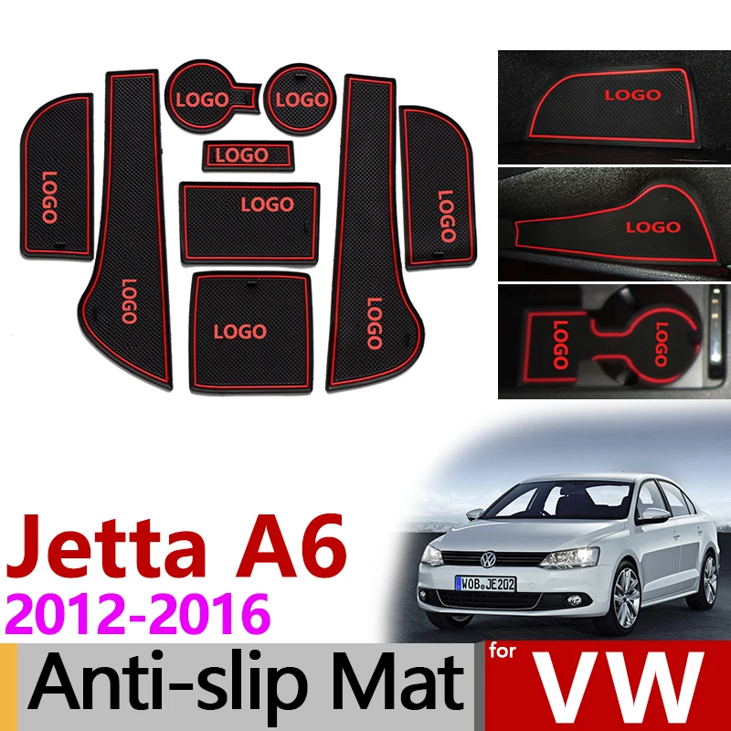 Противоскользящие ворота Слот коврик подставка для VW Jetta A6 MK6 Предварительно Подтяжка лица 2011 2012 2013 Volkswagen 5C6 GLI 6 аксессуары наклейки