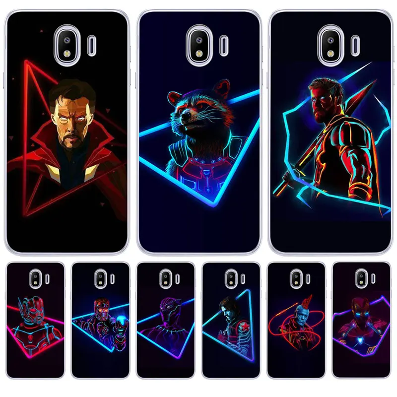 

Luxury Marvel For Samsung Galaxy J3 J4 J5 J6 J7 J8 Plus 2016 2017 2018 J2 Prime Cover Case Silicone Coque Etui Iron Man Thor