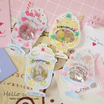 

Cartoon Seal flake little twin stars cinnamoroll Pudding Dog PVC Sticker icecream Decoration Index Stickers for kids toys