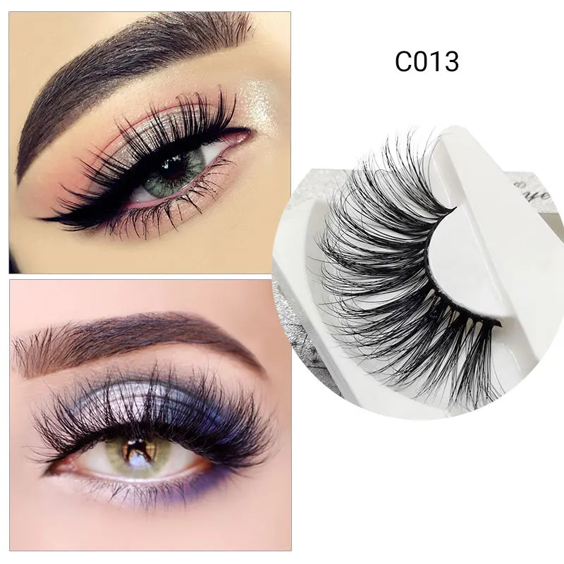 

1 pair of 7d 30mm mink hair false eyelashes handmade soft stem eyelashes for makeup tools