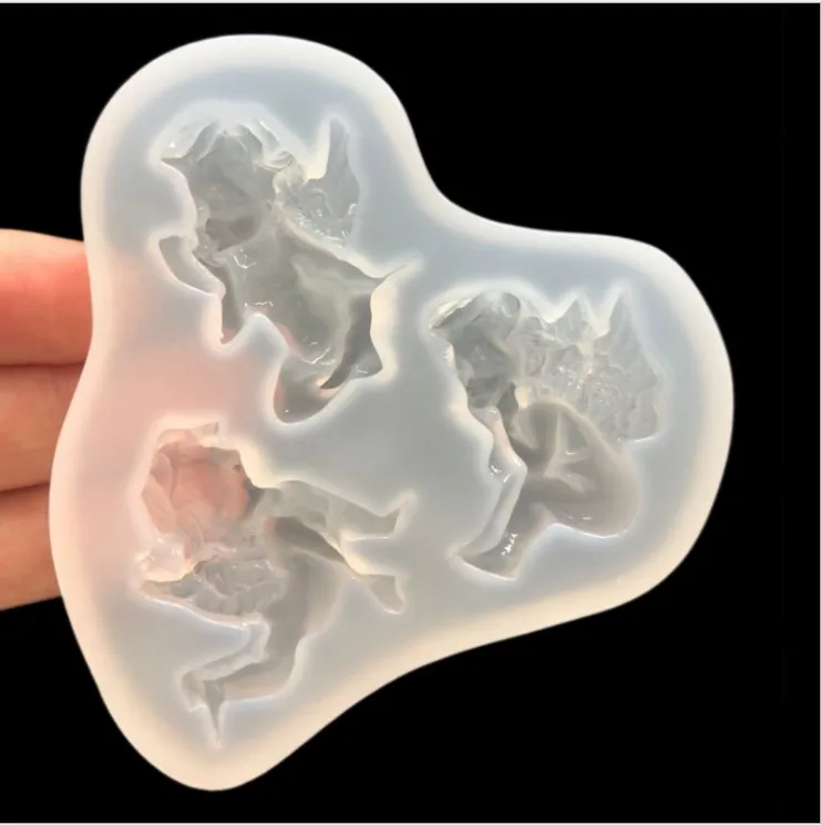 

1pcs 3 little angel combinations Transparent Silicone Mould Resin Decorative Craft DIY Type epoxy resin molds for jewelry making