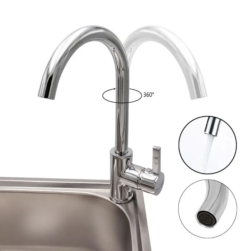 

HNGCHOIGE 1Set Kitchen Sink Faucet 360 Degree Rotating Low-pressure Basin Water Tap Home Bathroom Kitchen Faucets