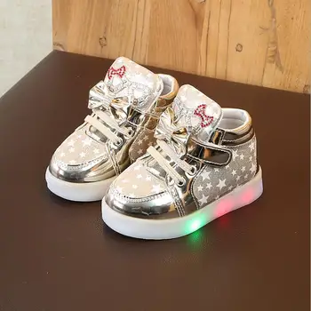 

Fashion Children Shoes With Flash Light Boys Shoes Autumn Spring Breathable Girls Cartoon Sneakers Kids Led Kids Sport Shoes