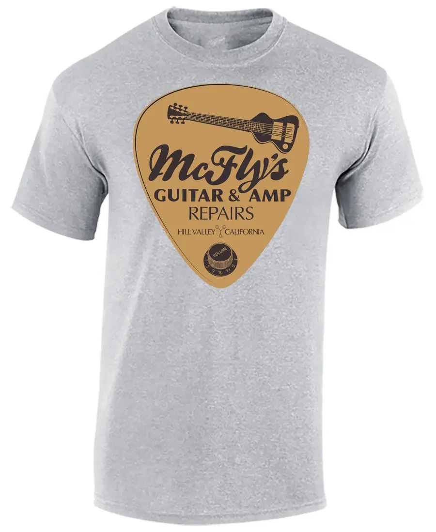 

McFlys Guitar & Amp Repairs Back to the Future Marty McFly T-Shirt Cool Casual pride t shirt men Unisex New Fashion tshirt